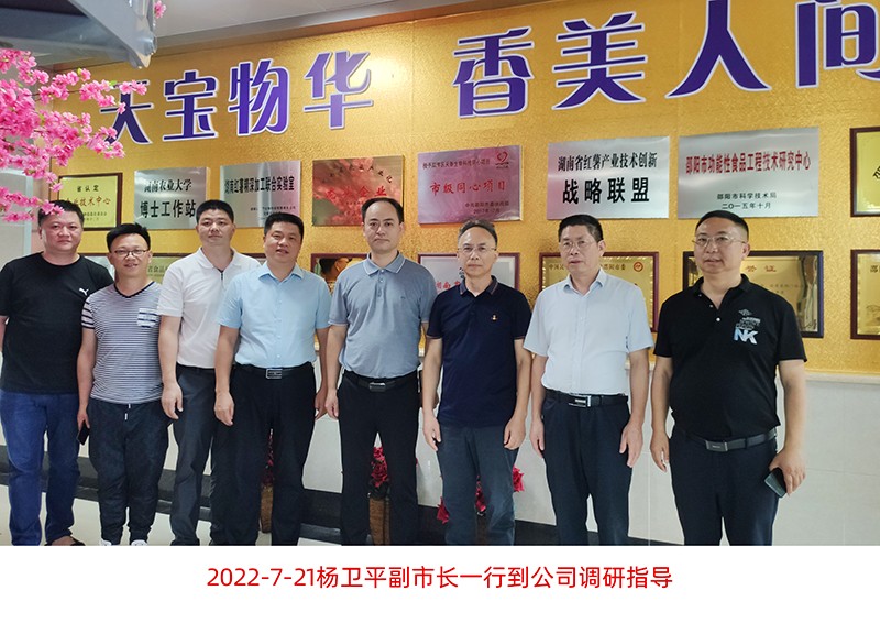 楊衛(wèi)平副市長(zhǎng)一行到公司調(diào)研指導(dǎo)